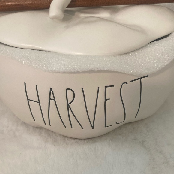 LAST ONE—Rae Dunn Harvest Pumpkin Serving Dish/Bowl with Spoon - Picture 2 of 7